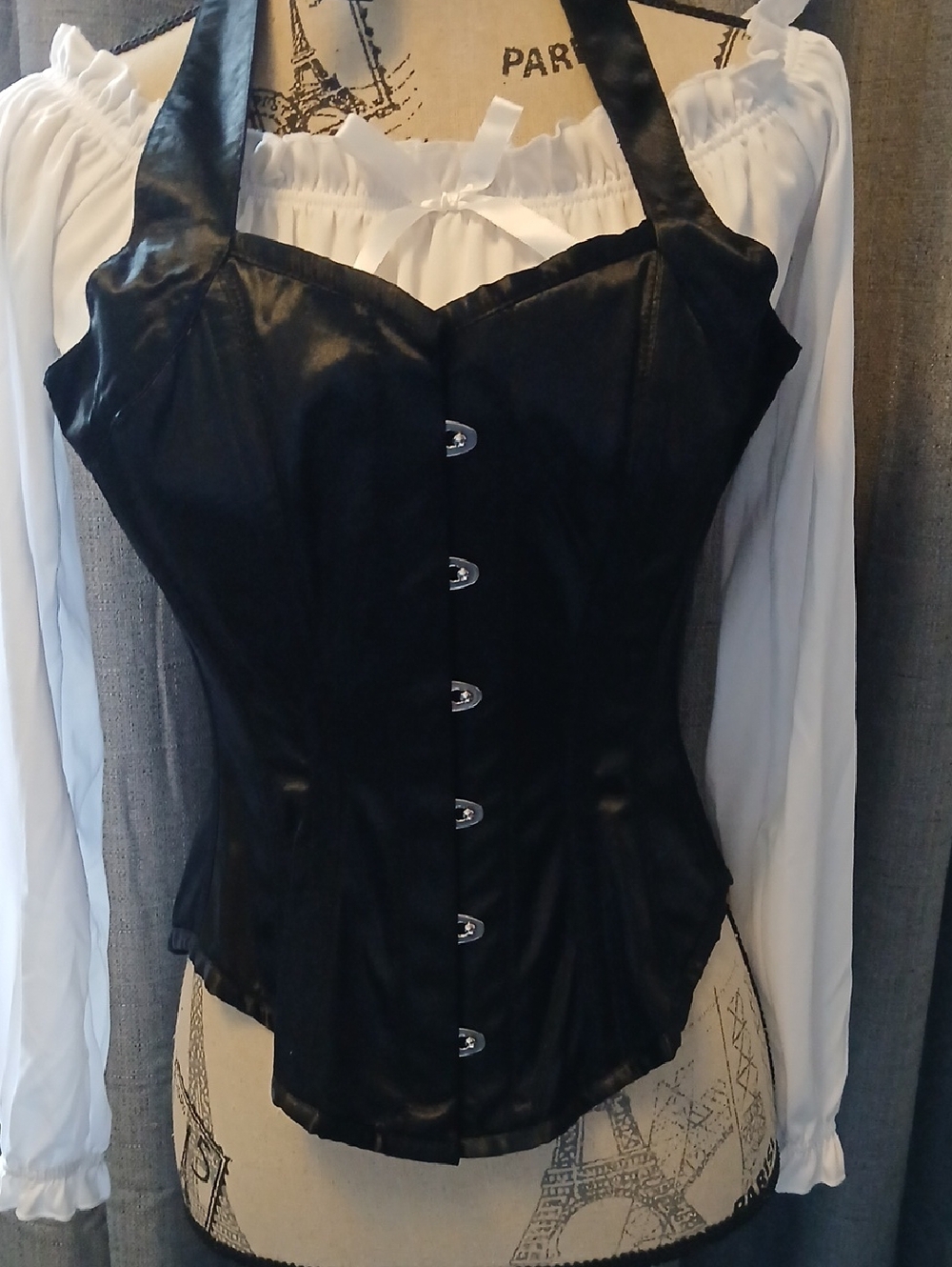 Authentic Black Halter Corset Top